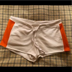 White/orange fabletics sweat short
